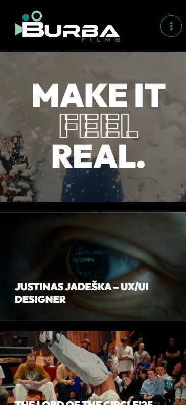 Burba Films svetainė telefone